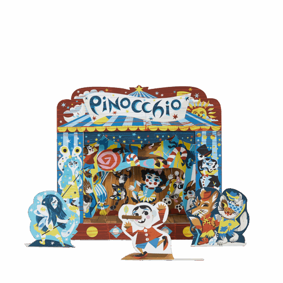Pinocchio Toy Theatre by Hannah Dyson for Benjamin Pollock's Toyshop