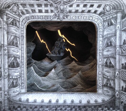 Toy theatre from the publicity animation for The Marvels by Brian Selznick