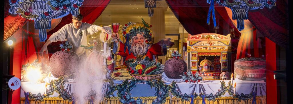 Pollock's Studio for theatrical Selfridges Christmas Windows 2023