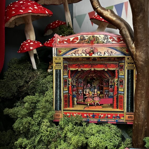 The Reverie Toy Theatre with Sleeping Beauty made by Figuart exclusively for Benjamin Pollock's Toyshop. Image by Dolly Treasures, Covent Garden 2024