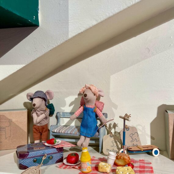 Maileg Mice Picnic Set at Benjamin Pollock's Toyshop with Hiker Mice