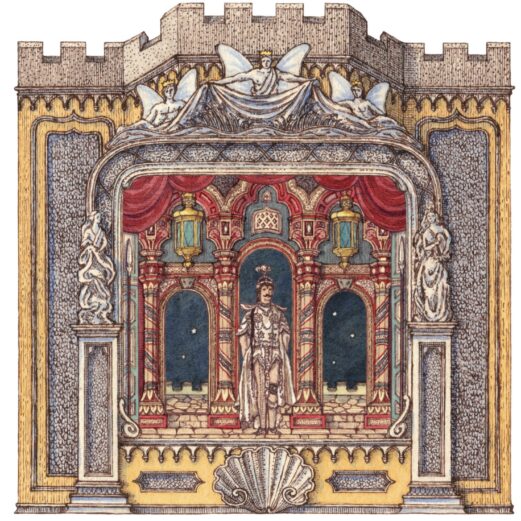 The Dancing Marquess, a paper theatre by Lukas Palumbo with Pollock's Aladdin