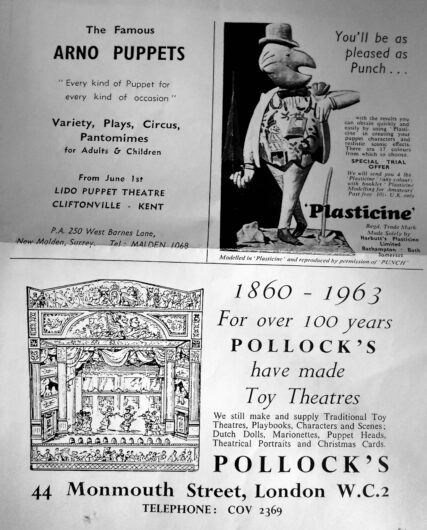 Pollocks Advert in Puppet Master 1963 from 44 Monmouth Street