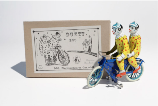 Cycling Clown Tin Toy from Blechfabrik